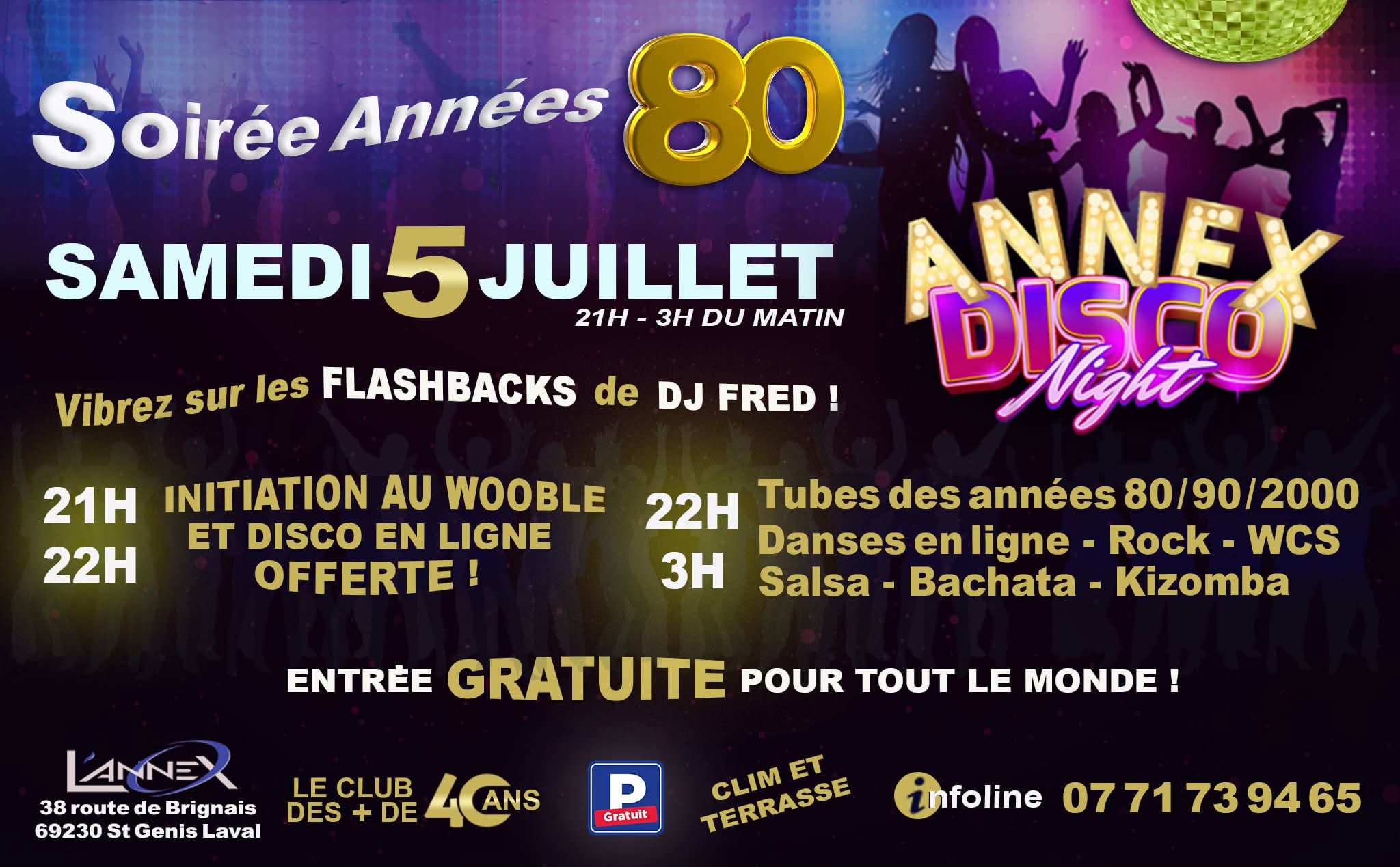 21h soiree années 80 rock latino et en ligne le sam. 05 juil. 2025 à 21h00
