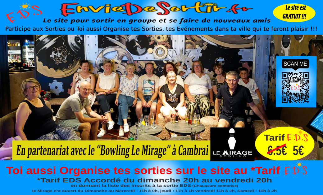 Bowling Au Mirage à Cambrai le jeu. 10 juil. 2025 à 20h00