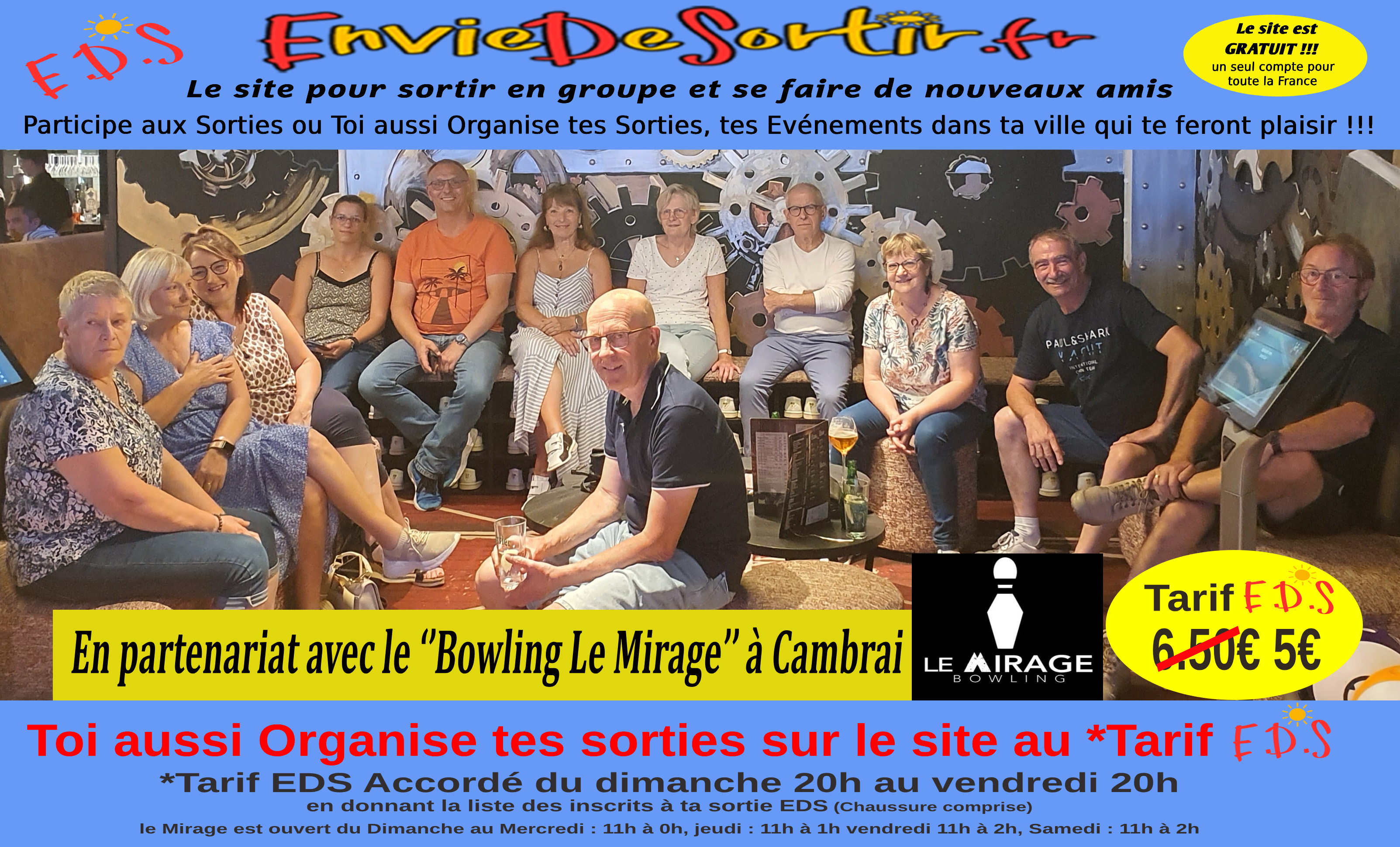 Bowling Au Mirage à Cambrai le jeu. 19 juin 2025 à 20h00