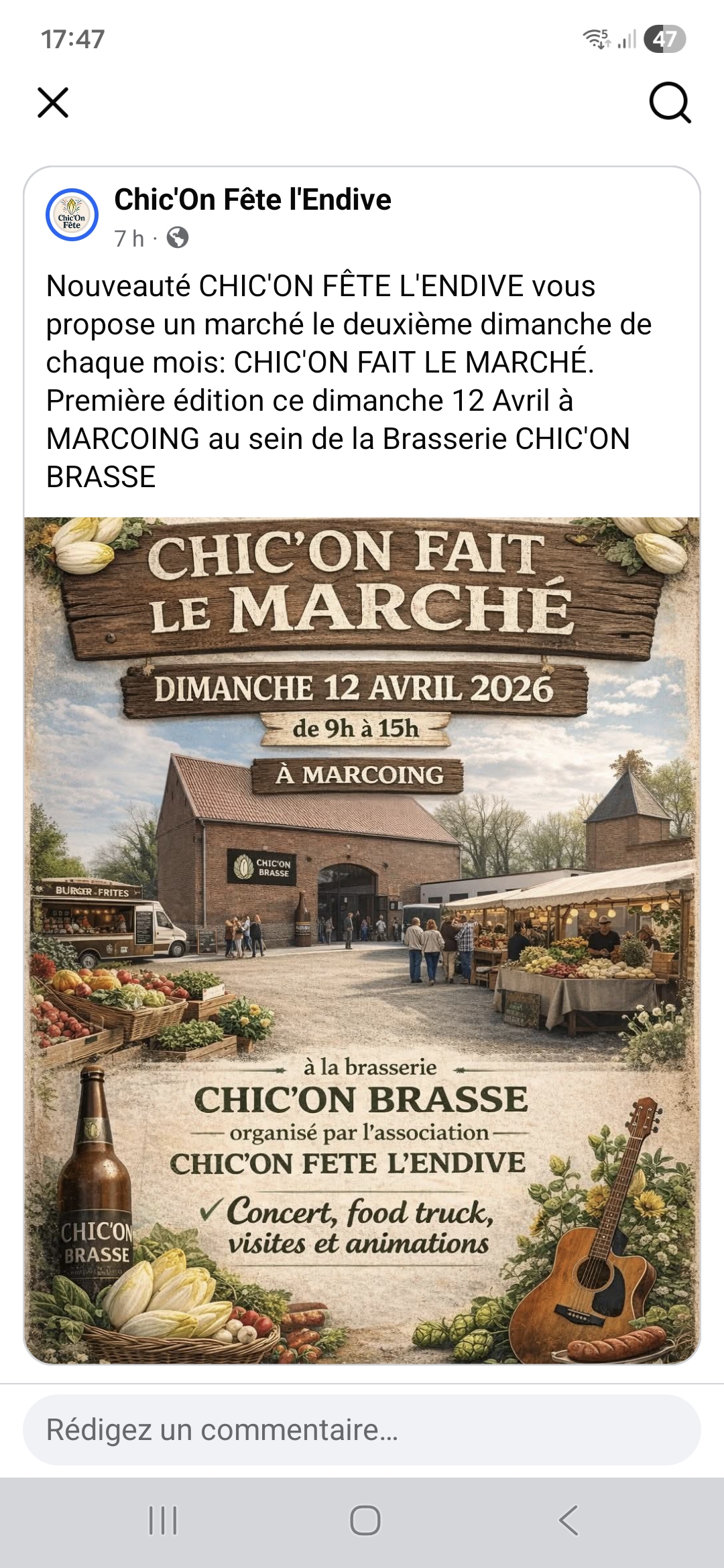 Chicon fait son marcher le dim. 12 avr. 2026 à 09h00