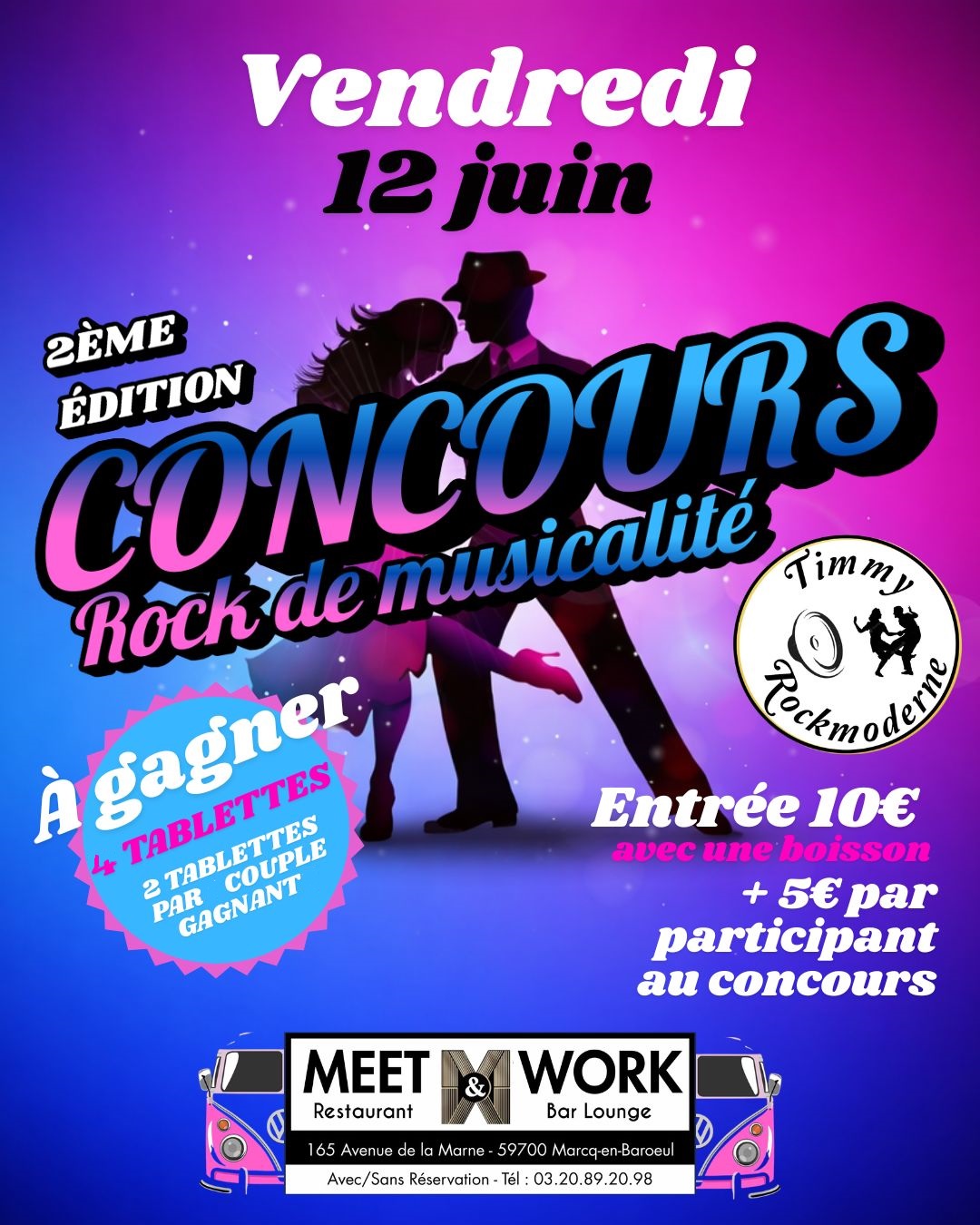 Concours Rock au Meet and Work 2ème Edition le ven. 12 juin 2026 à 18h00