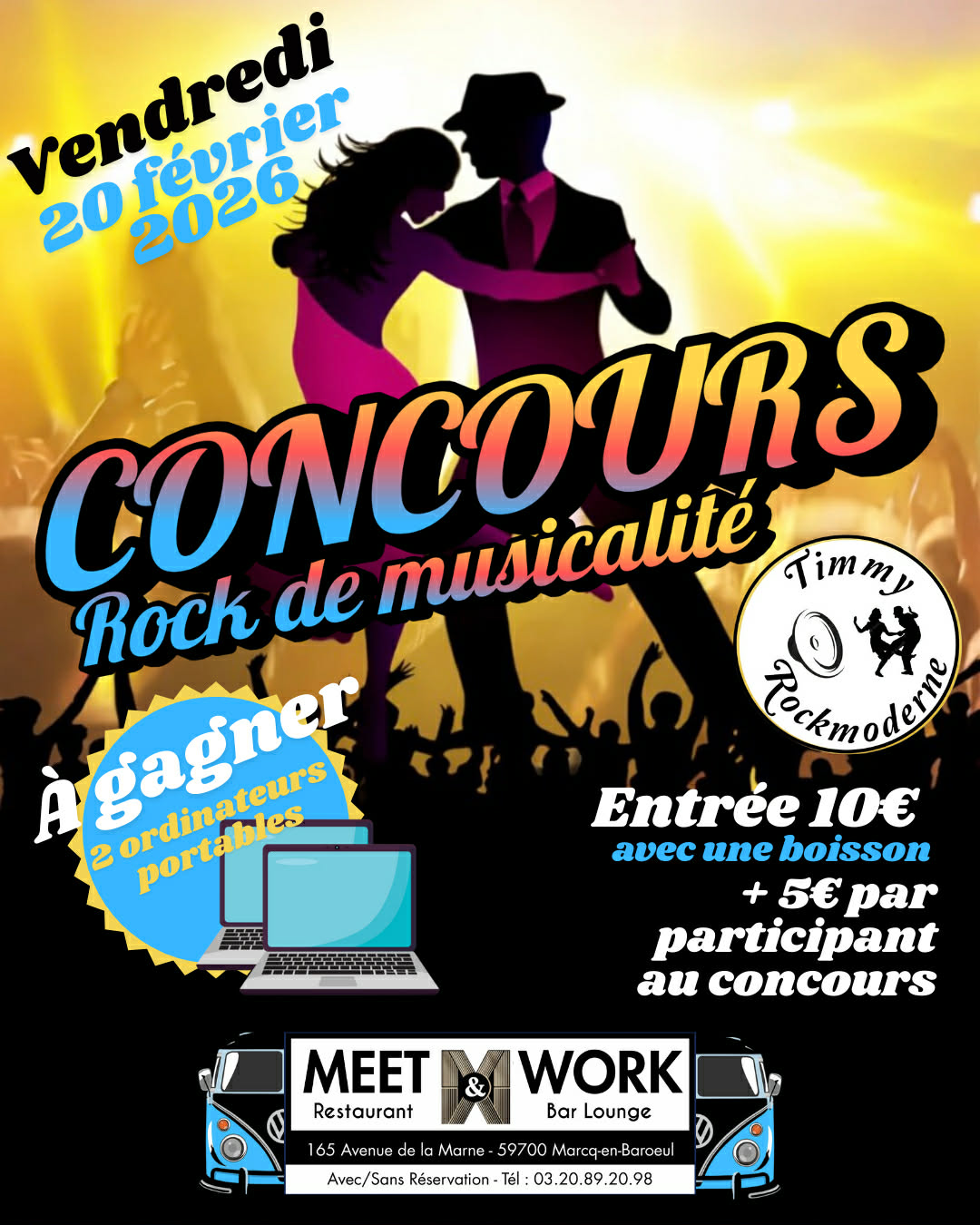 Concours Rock au Meet and Work le ven. 20 févr. 2026 à 19h00