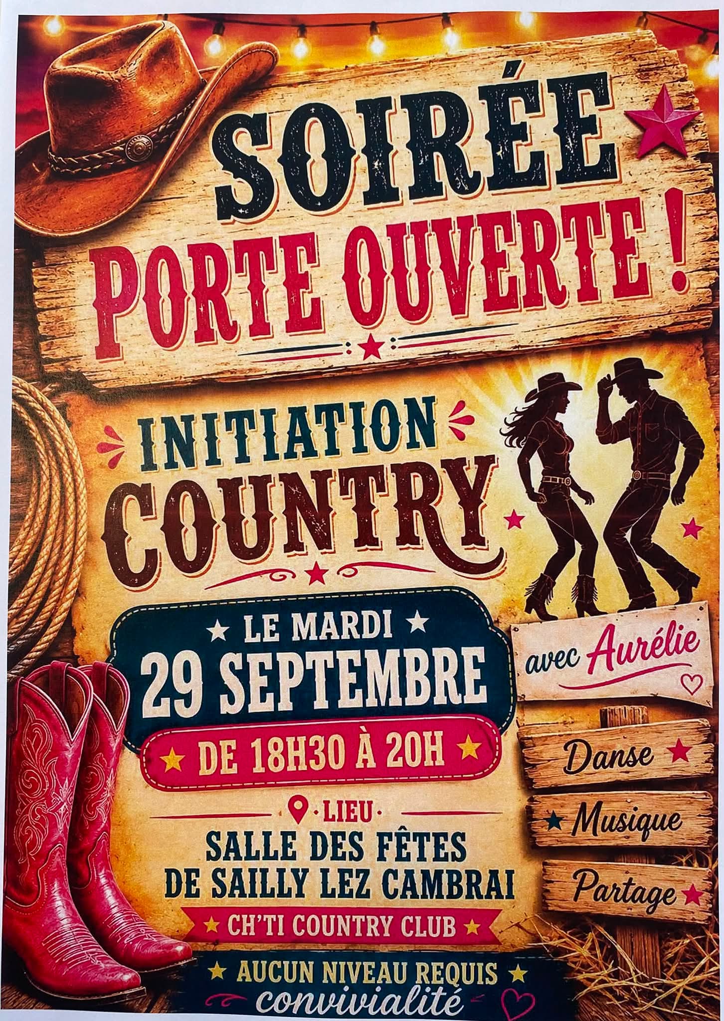 COUNTRY - Cours d'essai - SAILLY LEZ CAMBRAI le mar. 29 sept. 2026 à 18h30