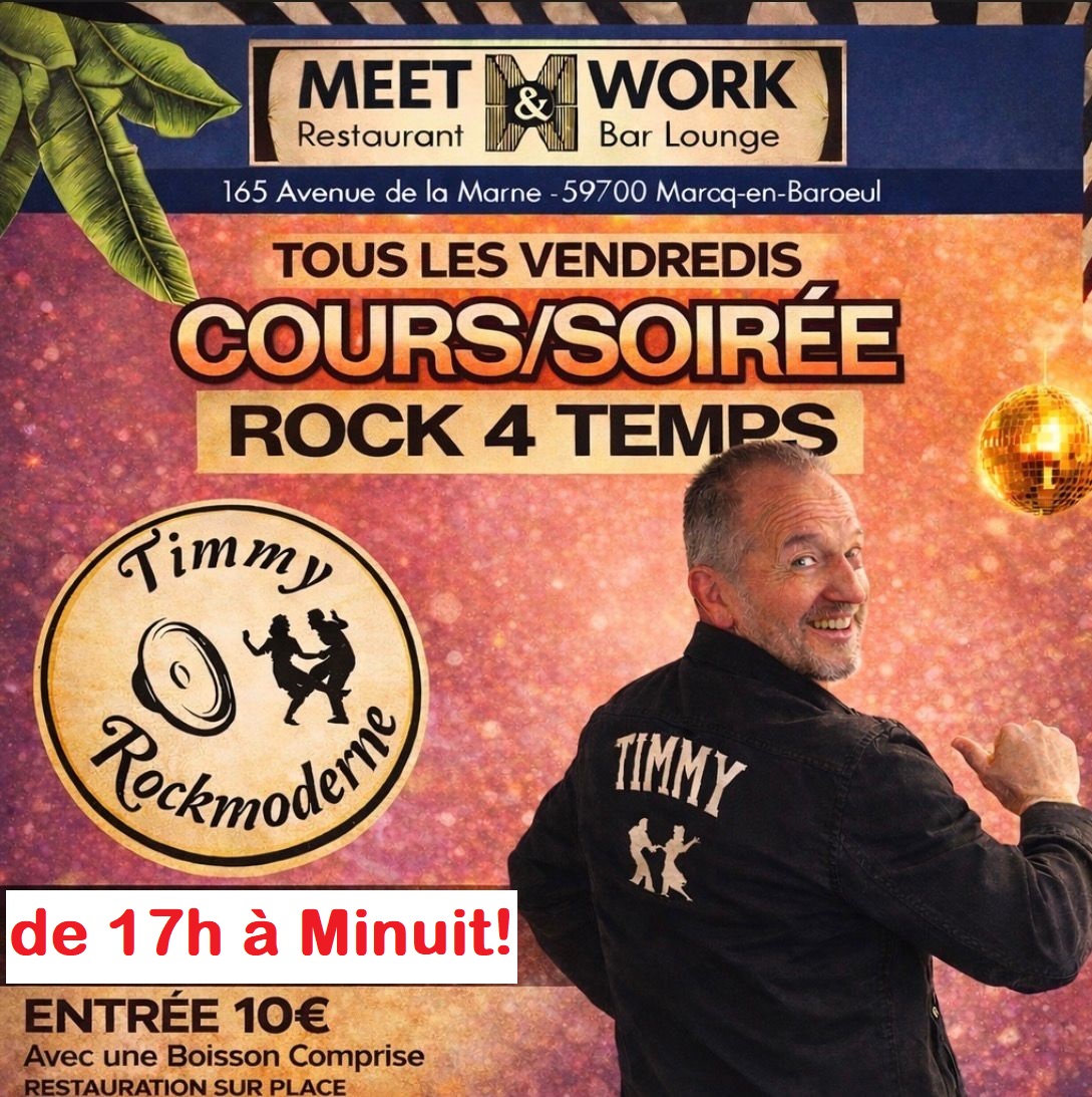 Cours Après-midi et Soirée Rock au Meet-Work le ven. 08 mai 2026 à 17h00