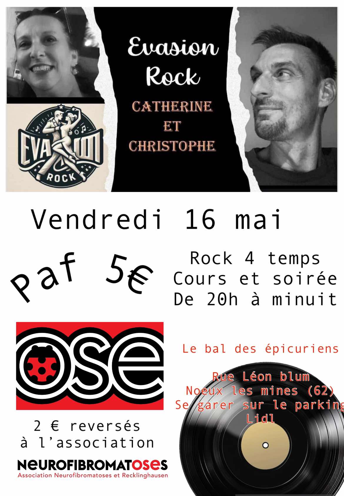 Cours de Rock et Soirée Rock Au Bal des Epicuriens le ven. 16 mai 2025 à 20h00