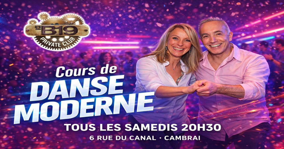 COURS DE ROCK  MODERNE AU  B19   DE  CAMBRAI le sam. 16 mai 2026 à 20h30