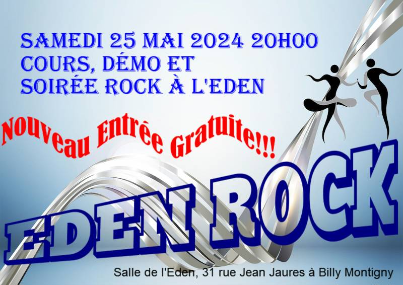 Cours et soirée Rock à l'Eden le sam. 25 mai 2024 à 20h00