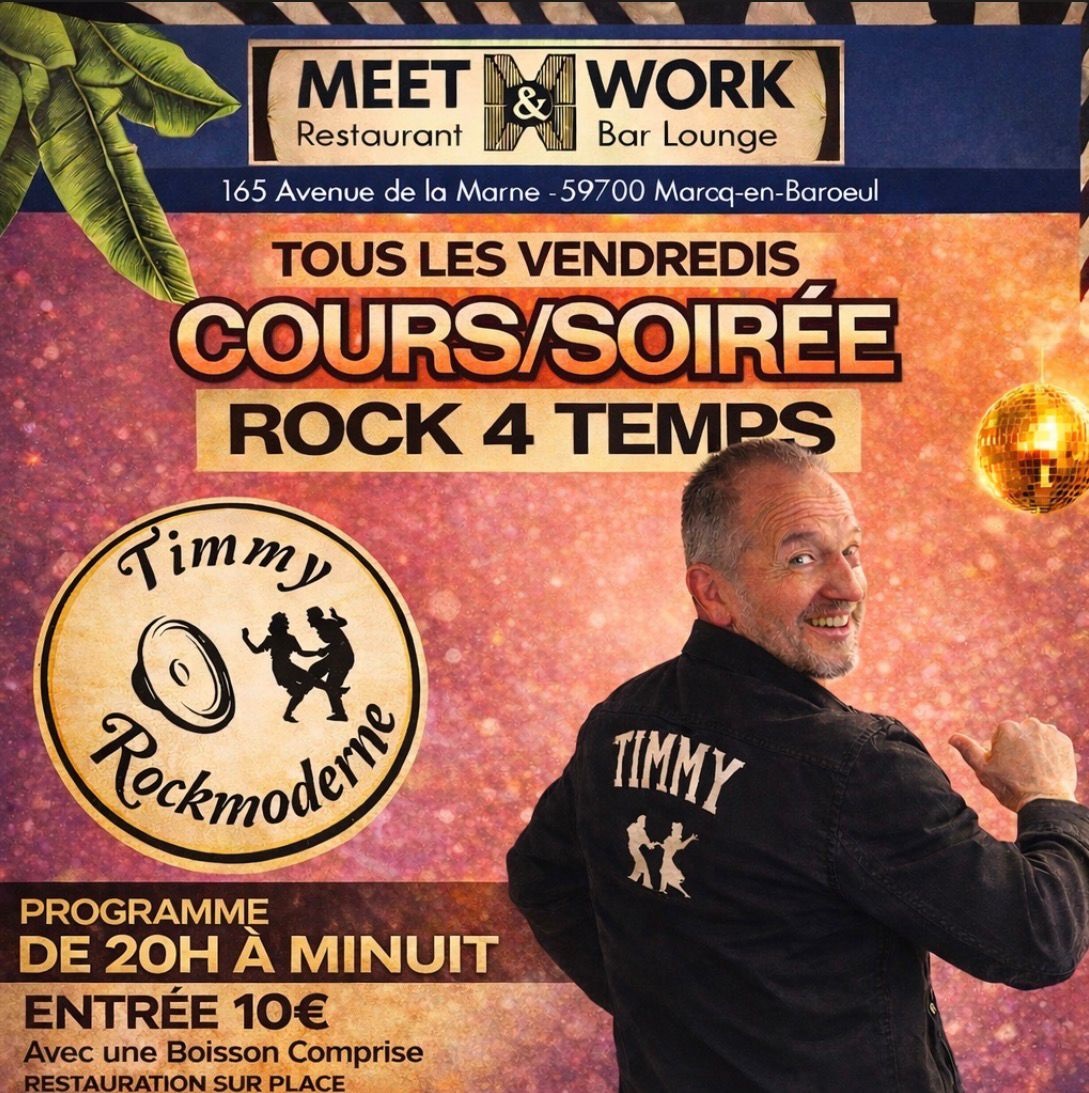 Cours et soirée Rock au Meet and Work le ven. 06 févr. 2026 à 20h00