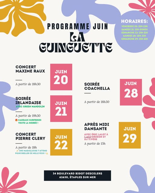 La guinguette à Etaples le sam. 21 juin 2025 à 18h00