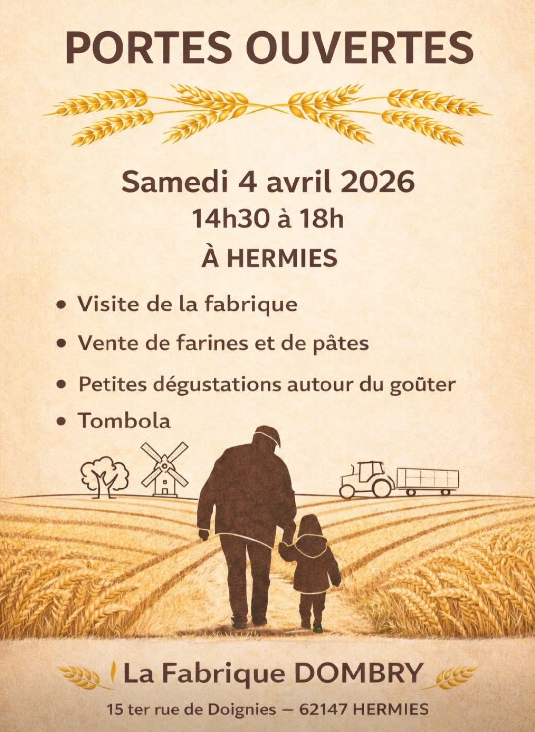 Portes Ouvertes LA FABRIQUE DOMBRY à HERMIES le sam. 04 avr. 2026 à 14h30