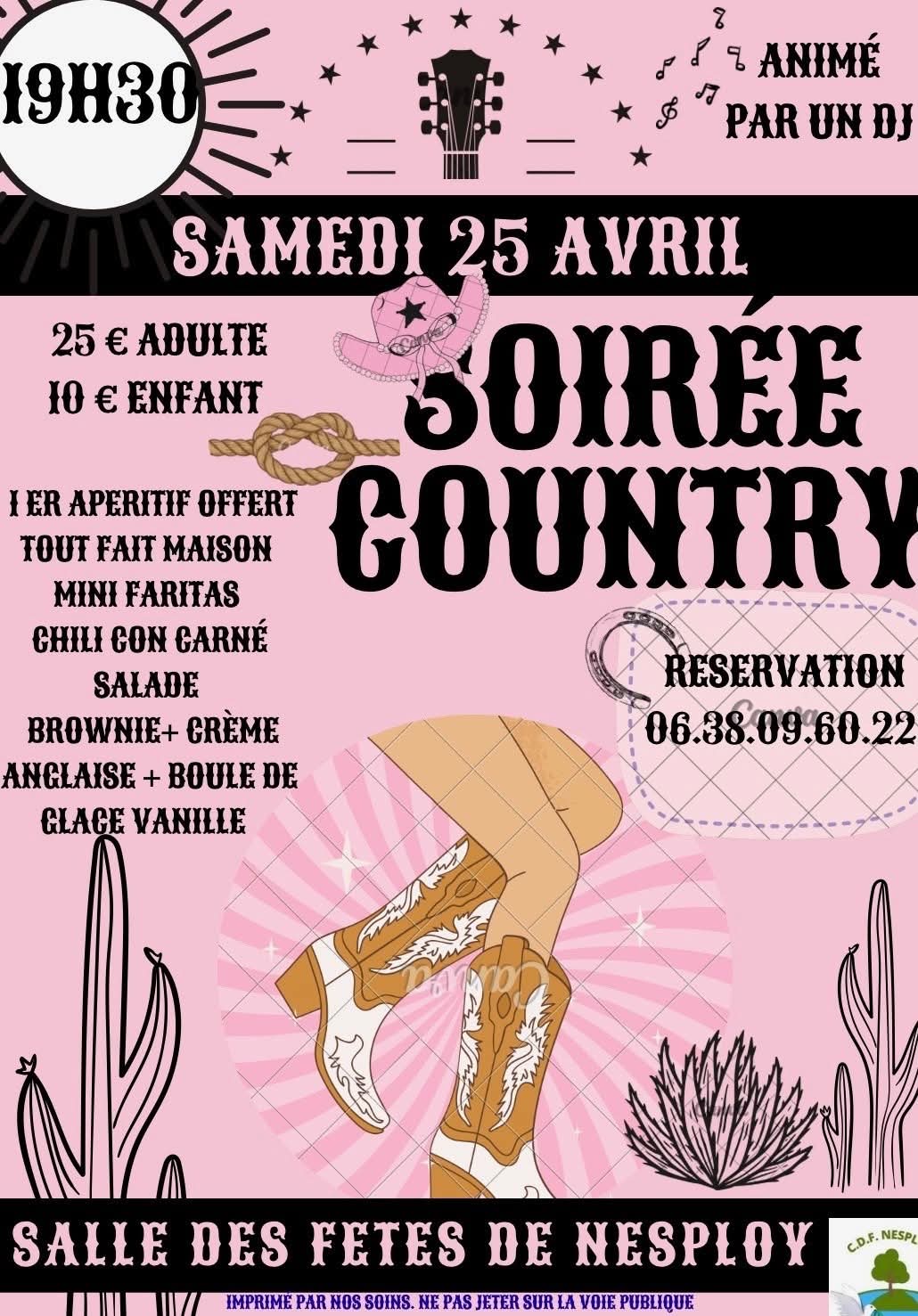 Soirée Dansante et Repas à Nesploy le sam. 25 avr. 2026 à 19h30