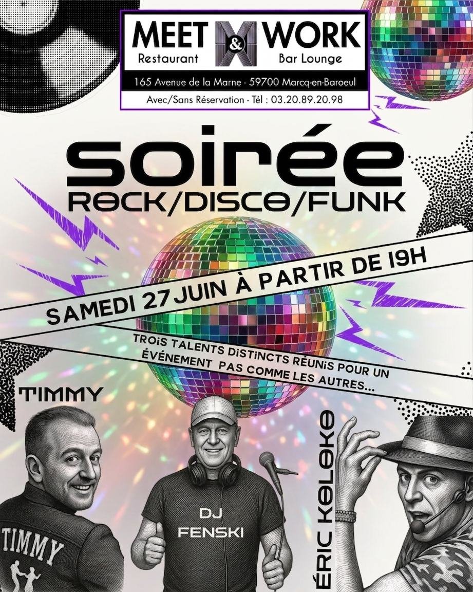 Soirée Rock-Disco-Funk le sam. 27 juin 2026 à 19h00