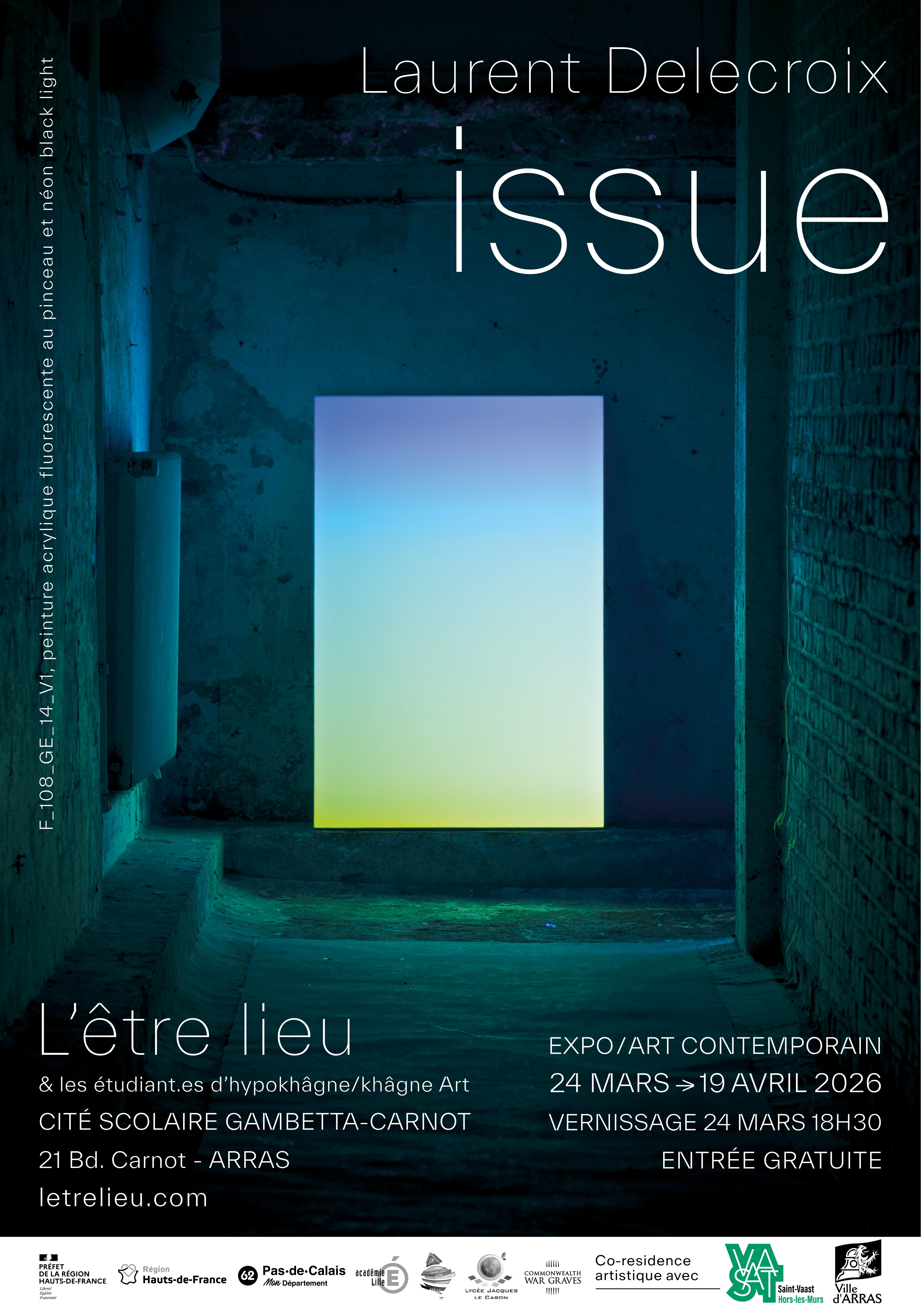 VERNISSAGE à Arras le dim. 24 janv. 2027 à 18h30